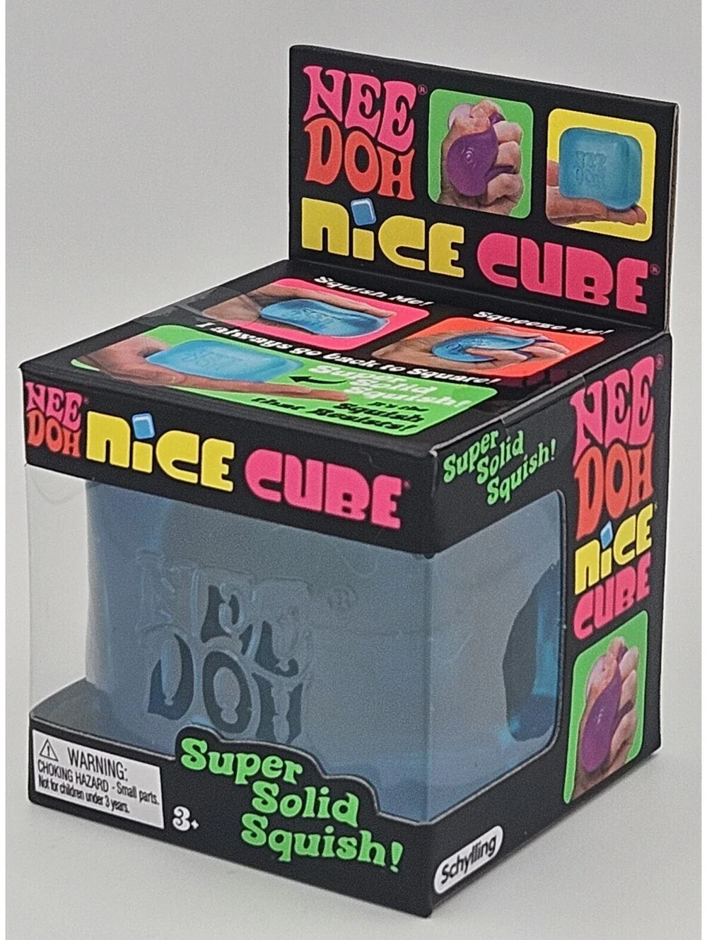 Schylling NeeDoh Nice Cube Super Solid Squish Squeeze Toy 3+
